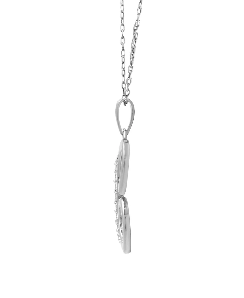 Diamond C Initial 18" Pendant Necklace (1/10 ct. t.w.) in Sterling Silver