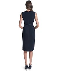Calvin Klein Women's V-Neck Sleeveless Sheath Dress