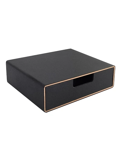 Danrong Faux Leather Stackable Drawer Organizer Desk File Storage For Home Office Supplies