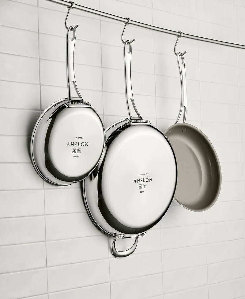 Anolon EverLast Clad Stainless Steel Ceramic Nonstick 8.5" Open Skillet
