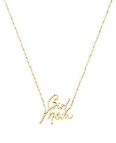 Unwritten Gold-Plated Girl Mom Script Pendant Necklace
