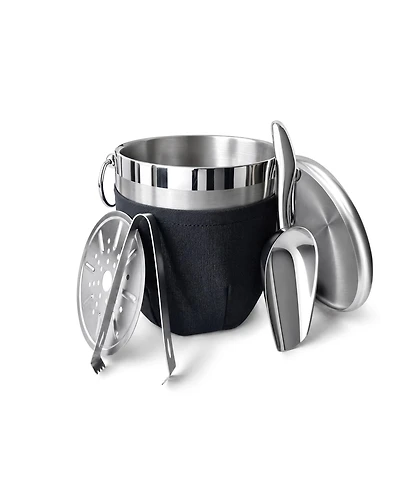 Mega Casa Megacasa 2.8 Liter Insulated Stainless Steel Ice Bucket with Ice Tongs and Lid