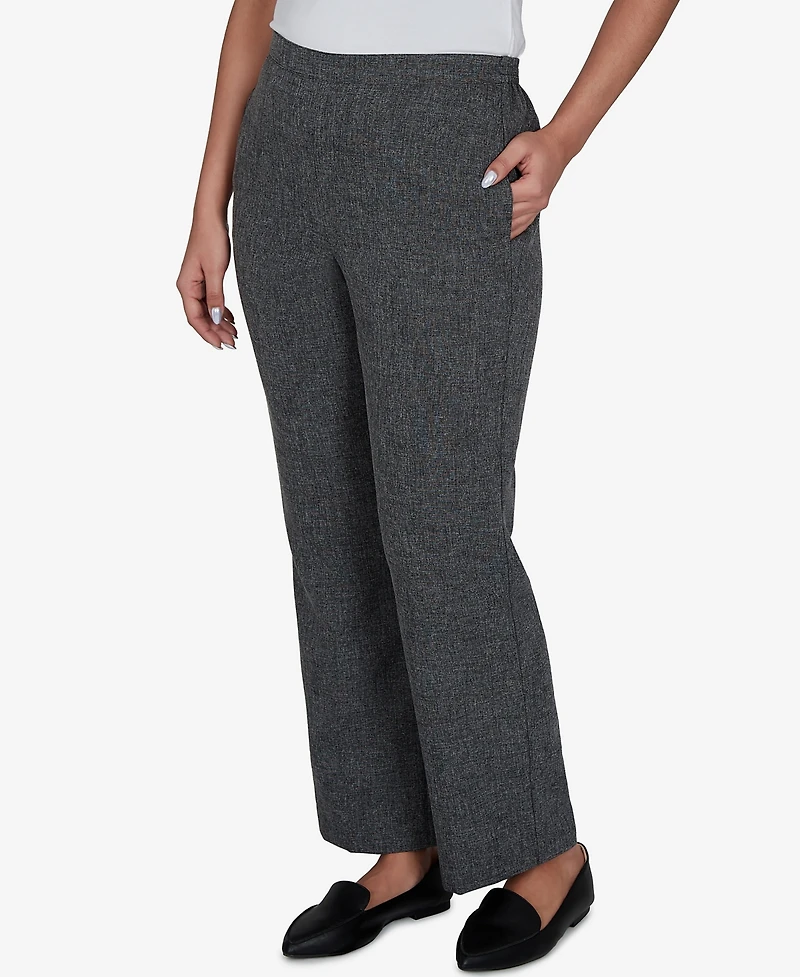 Alfred Dunner Petite Pull-On Straight Leg Mid-Rise Pants