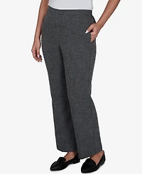 Alfred Dunner Petite Pull-On Straight Leg Mid-Rise Pants