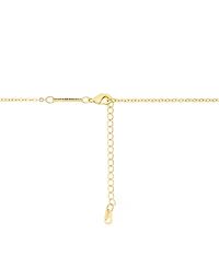 Unwritten Cubic Zirconia Gold-Plated Heart Cross Pendant Necklace