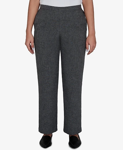 Alfred Dunner Women's Pull-On Elastic Waist Straight Pants