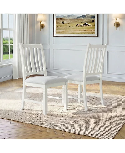 Streamdale Furniture Set of 2 Upholstered Farmhouse Dining Chairs