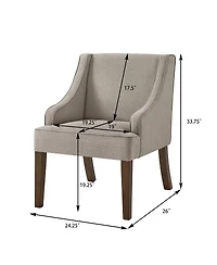 Streamdale Furniture Mid Century Modern Upholstered Accent Chair with Wood Legs