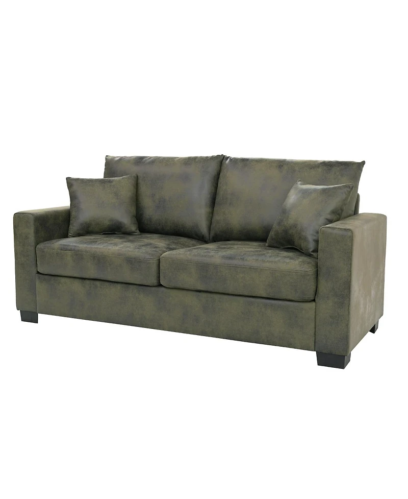 Streamdale Furniture Foil 2-Seater Sofa with Two Throw Pillows