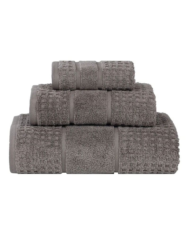 Superior Napa Zero Twist Waffle Honeycomb Plush Soft Absorbent -Piece Towel Set