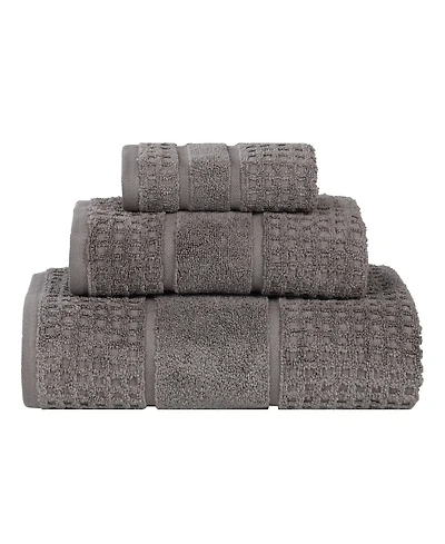 Superior Napa Zero Twist Waffle Honeycomb Plush Soft Absorbent -Piece Towel Set