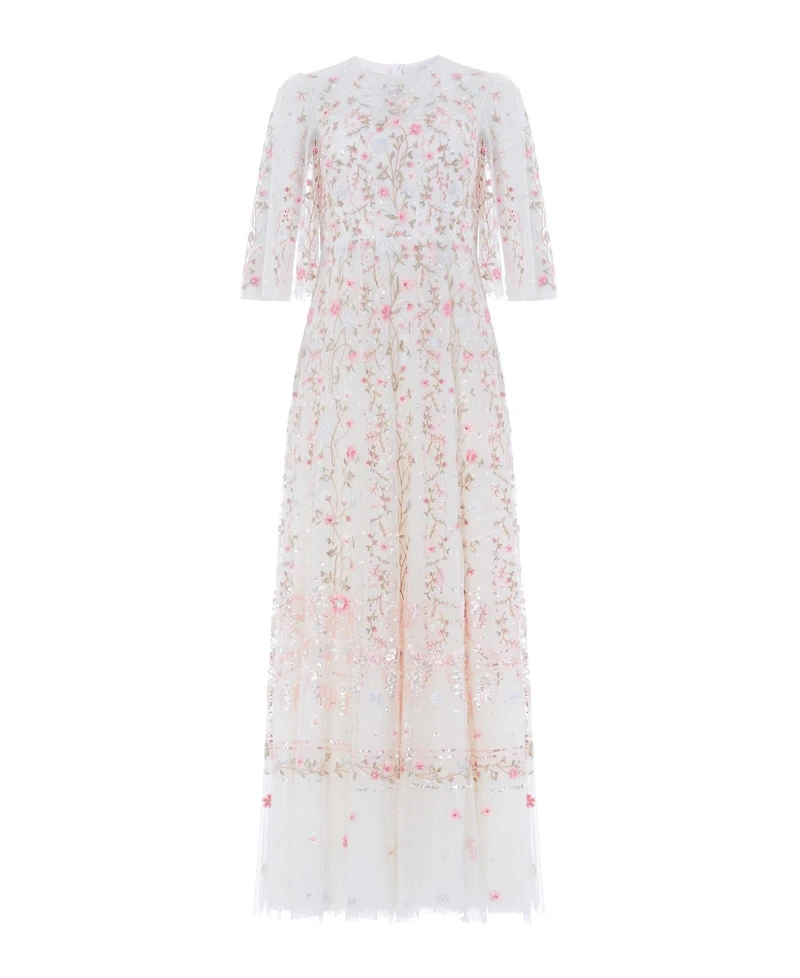 Needle & Thread Women's Rococo Ribbon Floral-Embroidered Sheer Gown