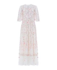 Needle & Thread Women's Rococo Ribbon Floral-Embroidered Sheer Gown