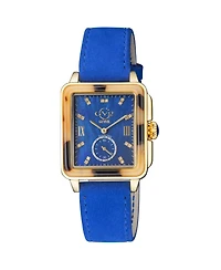 GV2 by Gevril Women's Bari Tortoise Swiss Quartz Italian Leather Strap Diamond Watch