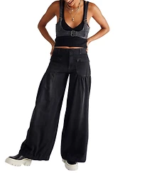 Free People Women's Lotus Wide Leg Tie Hem Jeans