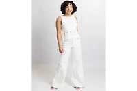 Caldwell Collection Women's Tanja Scoop Neck Fringe Peplum Sleeveless Knit Top