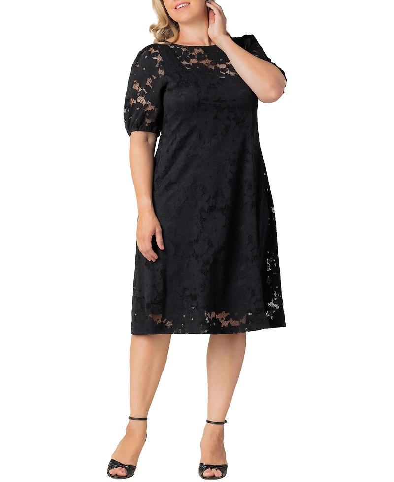 Kiyonna Plus Emma Lace Shift Dress