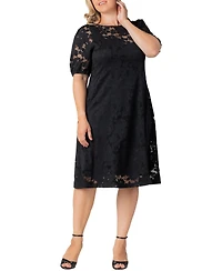 Kiyonna Plus Emma Lace Shift Dress