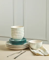 Stone Lain Ash 12-Piece Dinnerware Set, Service for 4