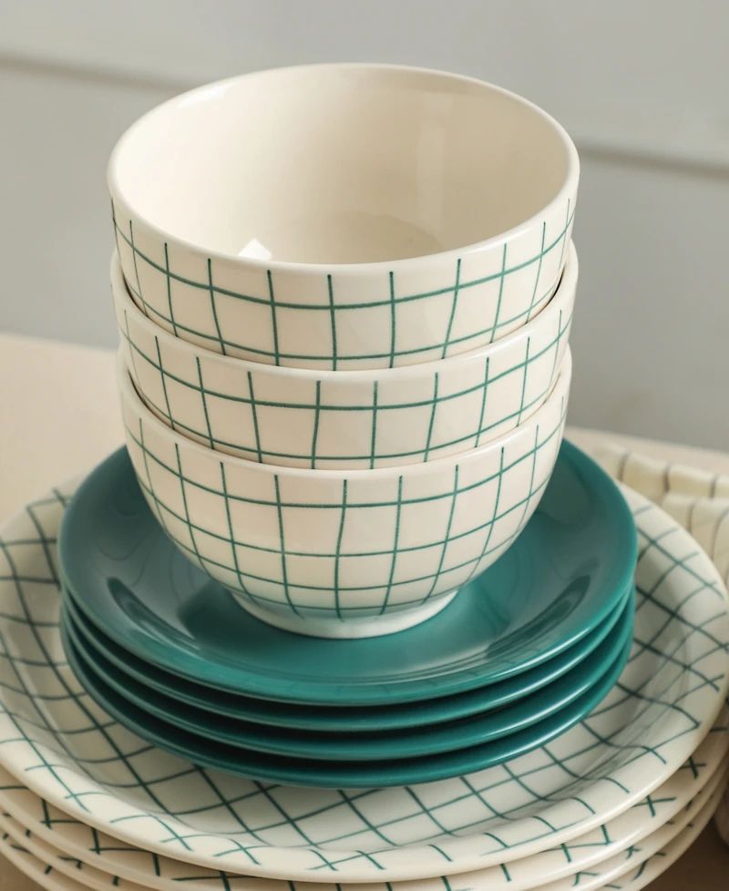 Stone Lain Ash 24-Piece Dinnerware Set, Service for 8