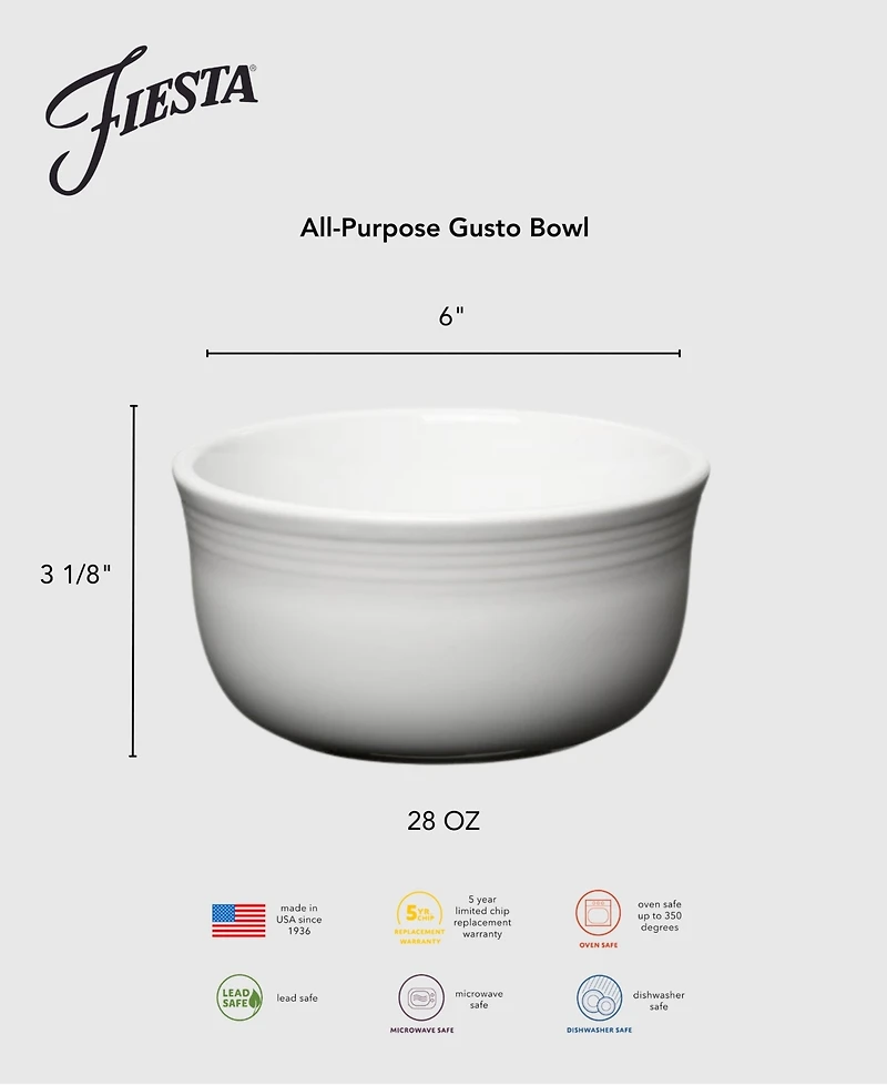 Fiesta Turquoise Snowflakes 28 oz. Gusto Bowl, Exclusively at Macy's