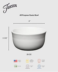 Fiesta Turquoise Snowflakes 28 oz. Gusto Bowl, Exclusively at Macy's