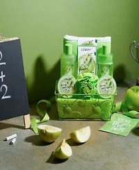 Lovery Appreciation Gift Basket, 9pc Green Apple Paradise Body Care Gift Set