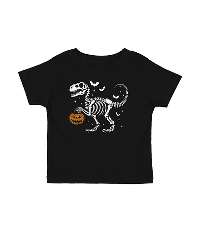 Sweet Wink Little Boys Dinosaur Skeleton Halloween Short Sleeve T-Shirt