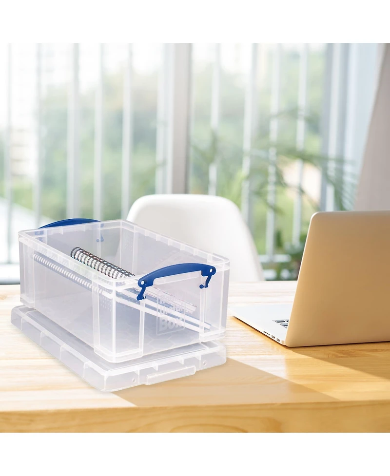 Really Useful Box 9L Storage Container with Snap Lid and Clip Lock Handle (5 Pack)