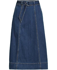 Lands' End Big Girls Women's Soft Denim A-line Midi Skirt