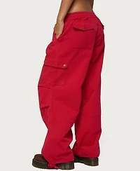 Edikted Women's Paskal Twill Baggy Parachute Pants