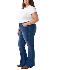 Seven7 Plus Felicity Flare High-Rise Jeans