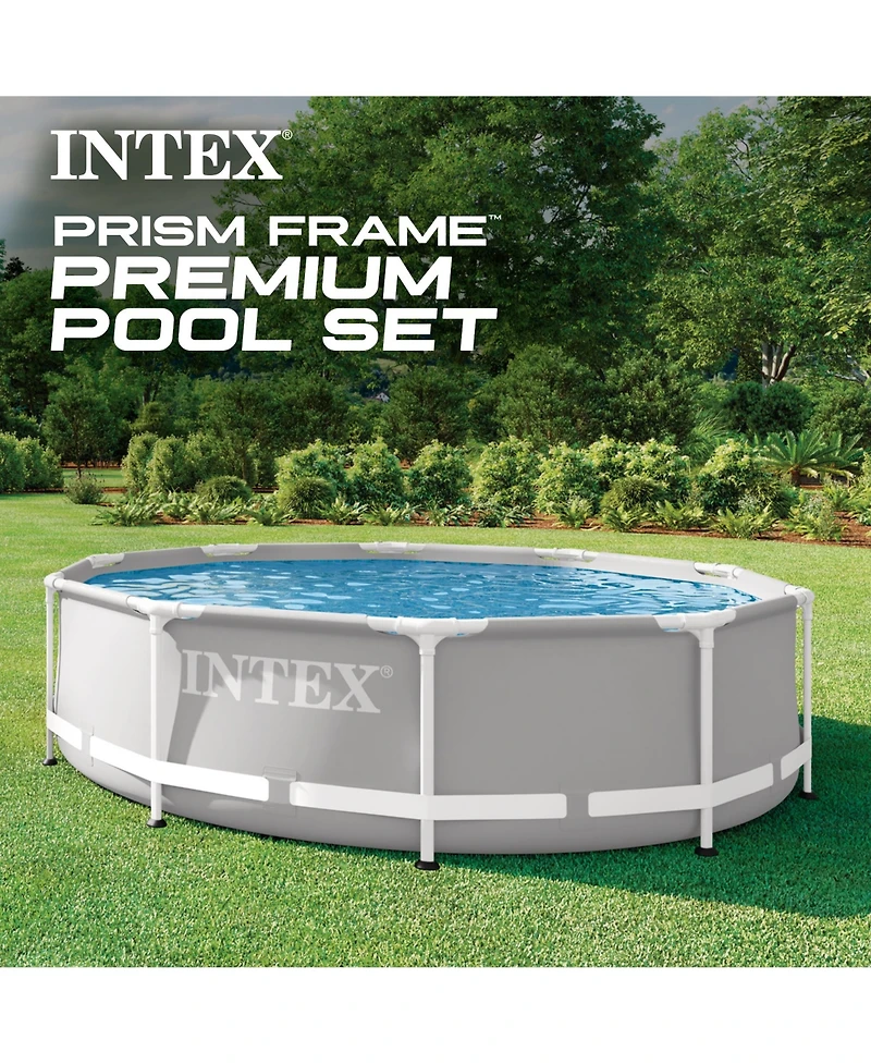 Intex 10' x 30" Above Ground Swimming Pool w/ 330 Gph Filter Pump and Pool Ladder