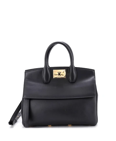Pre-Owned Salvatore Ferragamo Small Studio Satchel Leather
