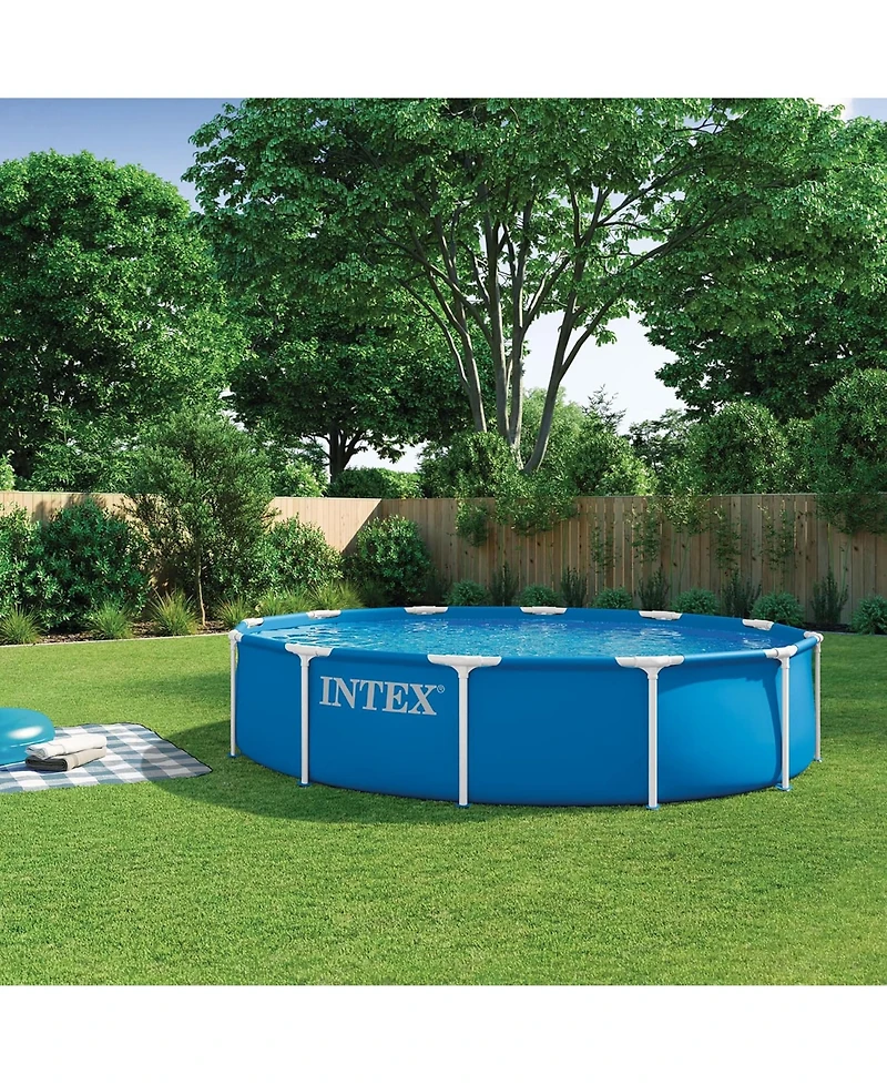 Intex 28210EP 12Ft X 30In Metal Frame Above Ground Swimming Pool, Pool Only