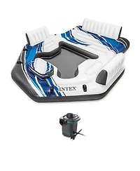 Intex Adult 5 Seat Pool Float w/ Quick Fill Ac Electric Air Pump