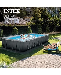 Intex Ultra Xtr Frame Swimming Pool and Pump, Robot Vacuum w/Pool Maintenance Kit