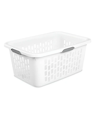 Sterilite Laundry Basket, 2 Bushel Plastic Hamper with Handles, White, 24 Pack