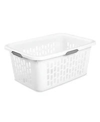 Sterilite Laundry Basket, 2 Bushel Plastic Hamper with Handles, White, 24 Pack