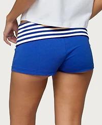 Edikted Women's Shantal Stripey Foldover Shorts