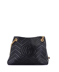 Pre-Owned Gucci Gg Marmont Chain Shoulder Bag Matelasse Leather