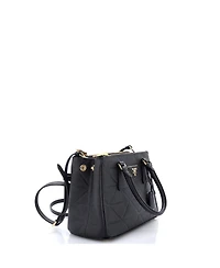 Pre-Owned Prada Mini Symbole Double Zip Tote Saffiano Leather