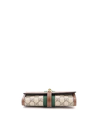 Pre-Owned Gucci Jackie 1961 Continental Chain Wallet Gg Coated Canvas