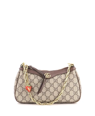 Pre-Owned Gucci Small Ophidia Charm Shoulder Bag Gg Coated Canvas
