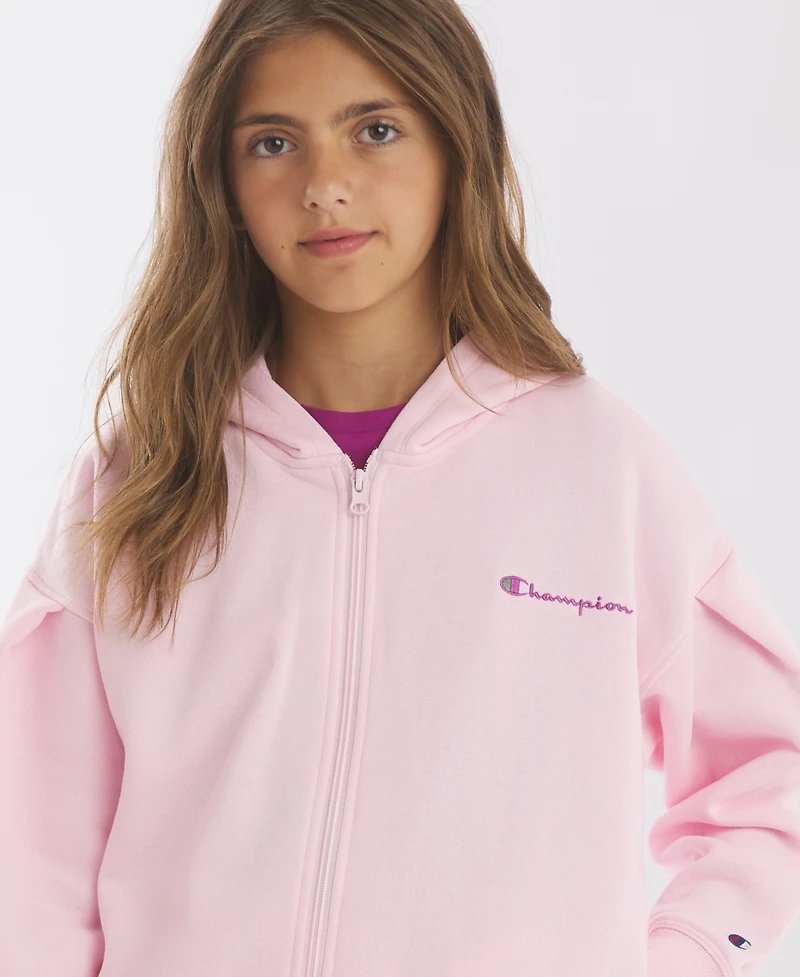 Champion Girls' 7-16 Full-Zip Adorable Graphic Hoodie