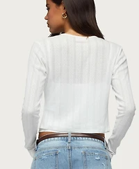 Edikted Women's Adie Pointelle Cardigan