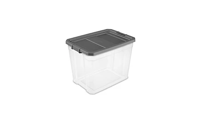 Sterilite 108 Qt Clear Stacker Storage Container Tote w/ Latching Lid, 16 Pack