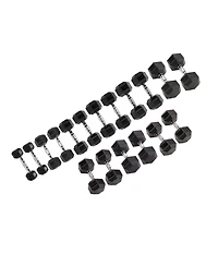 Signature Fitness Hex Dumbbells Strength Training Workout Equipment Set, 450 lbs