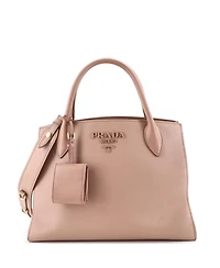 Pre-Owned Prada Medium Monochrome Tote Saffiano with City Calf