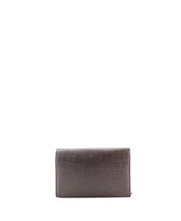Pre-Owned Saint Laurent Small Classic Monogram Wallet on Chain Embossed Leather